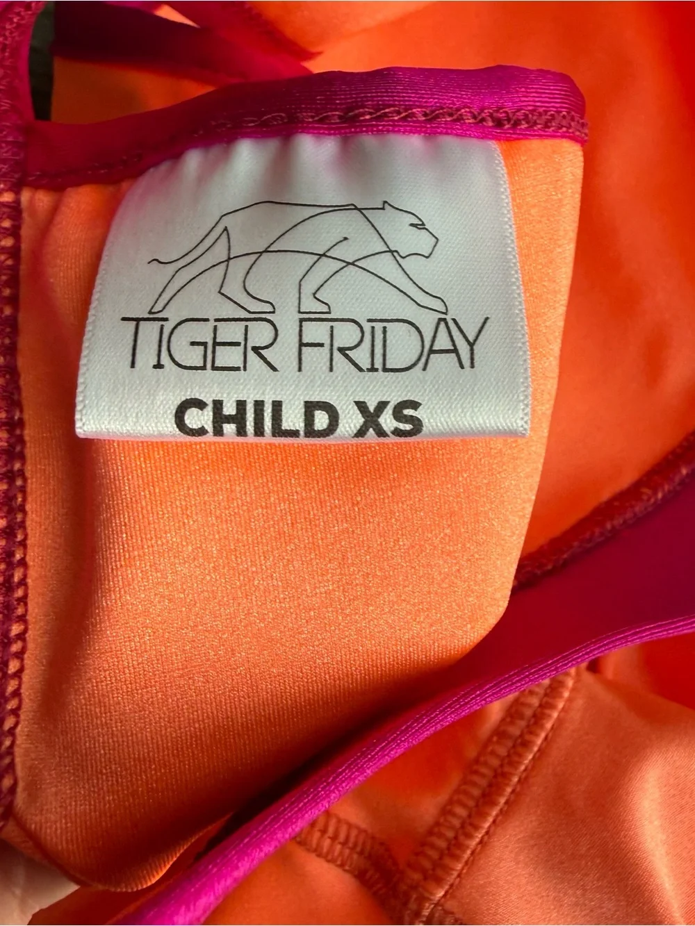 Tiger Friday CXS Top and Shorts - Coral Orange with Pink Trim